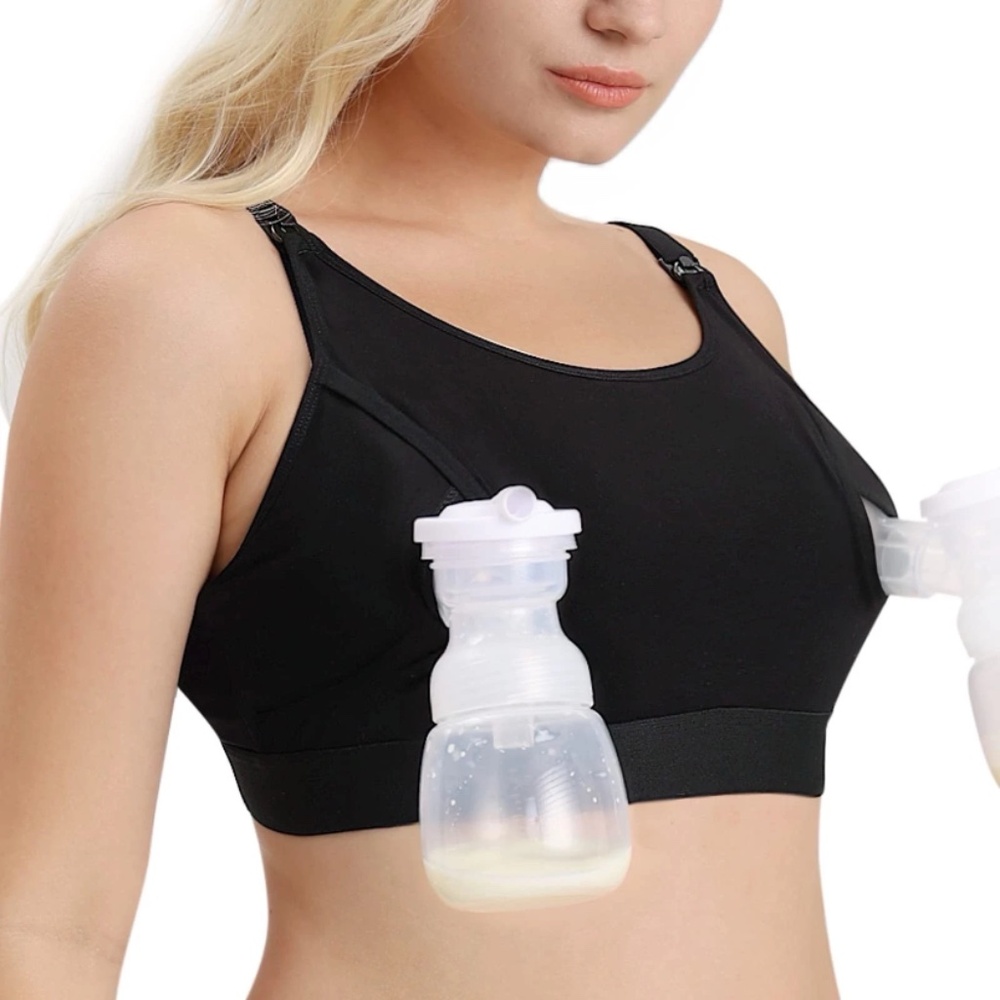 Momcozy Hands Free Pumping Bra Adjustable Breast Pump Holding Nursing Bra medium